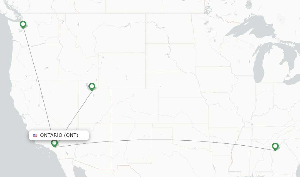 Delta flights from Ontario, ONT