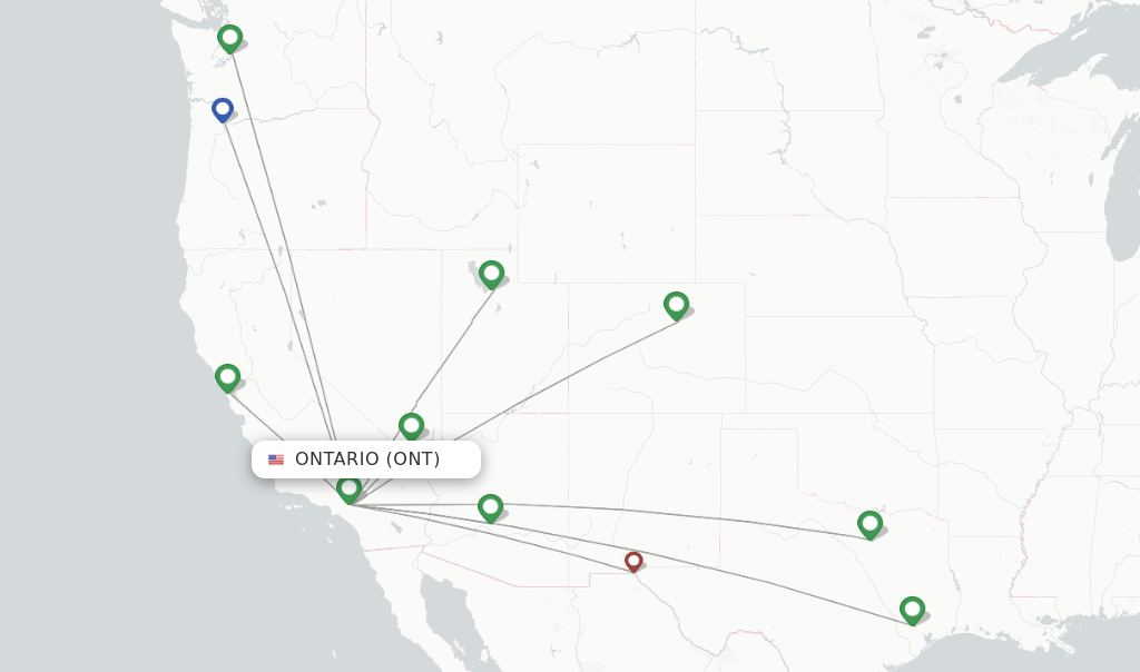 Frontier Airlines flights from Ontario, ONT