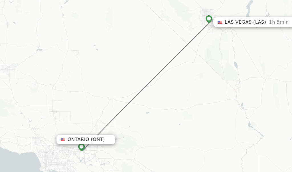 Direct (nonstop) flights from Ontario to Las Vegas schedules