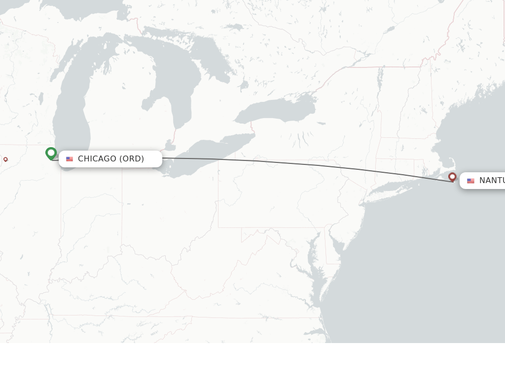 Direct (nonstop) flights from Chicago to Nantucket schedules