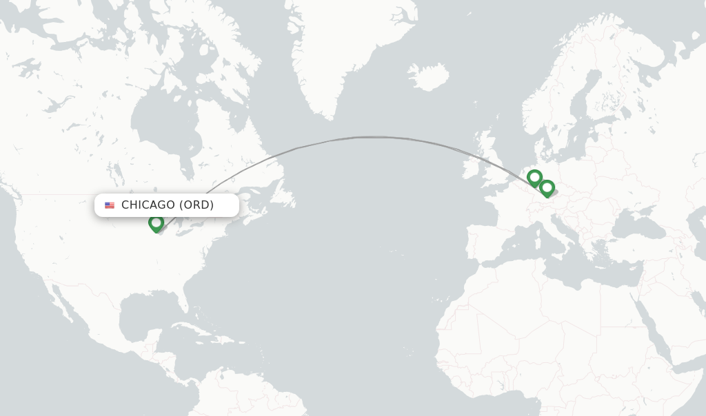Lufthansa flights from Chicago, ORD