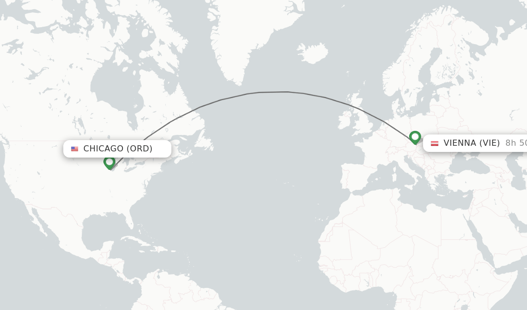 Direct (nonstop) flights from Chicago to Vienna schedules