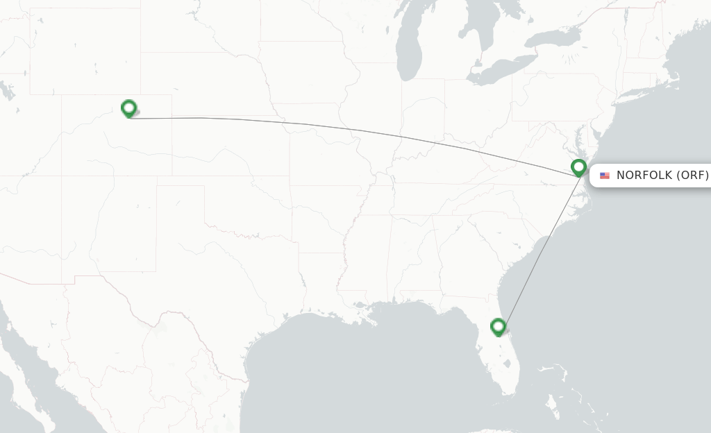 Frontier Airlines flights from Norfolk, ORF