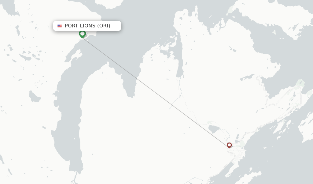 Island Air Service flights from Port Lions, ORI
