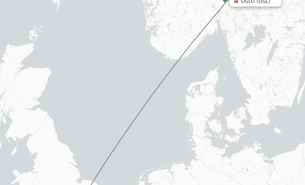 Direct (nonstop) flights from Oslo to London schedules