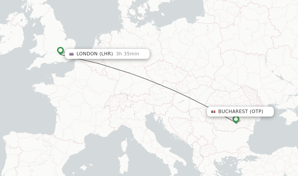 Direct (nonstop) flights from Bucharest to London schedules