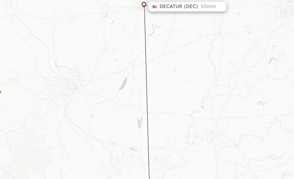 Direct (nonstop) flights from Paducah to Decatur schedules