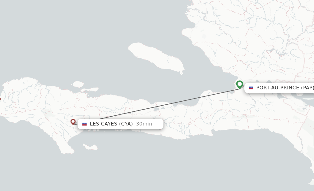 Direct (nonstop) flights from PortauPrince to Les Cayes schedules
