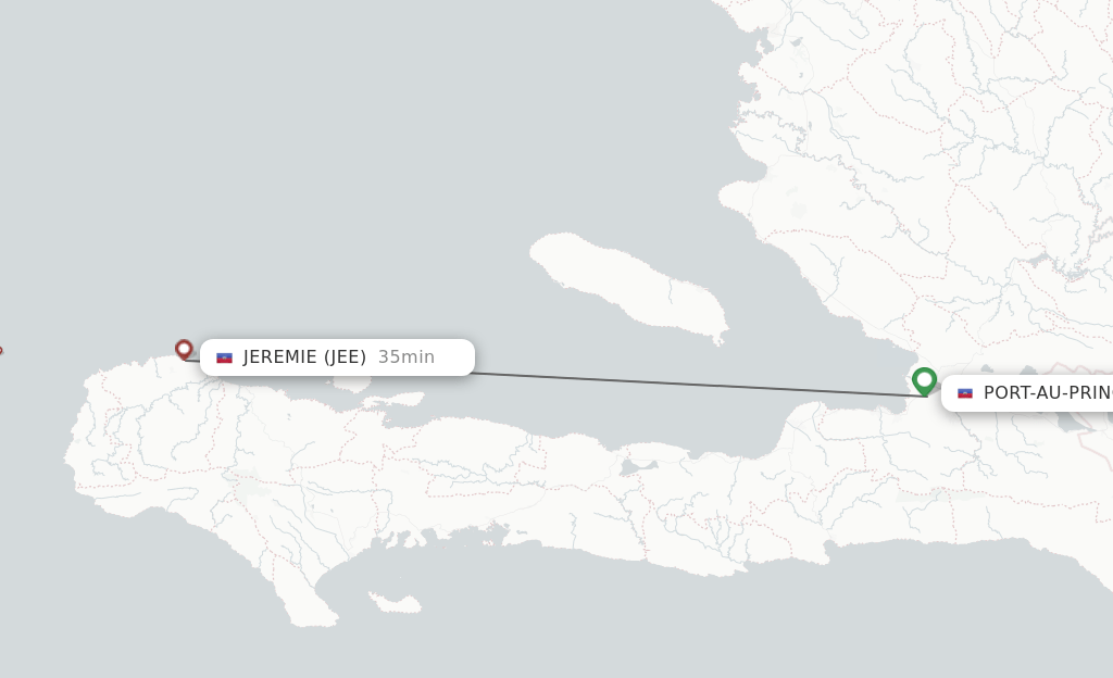 Direct (nonstop) flights from PortauPrince to Jeremie schedules