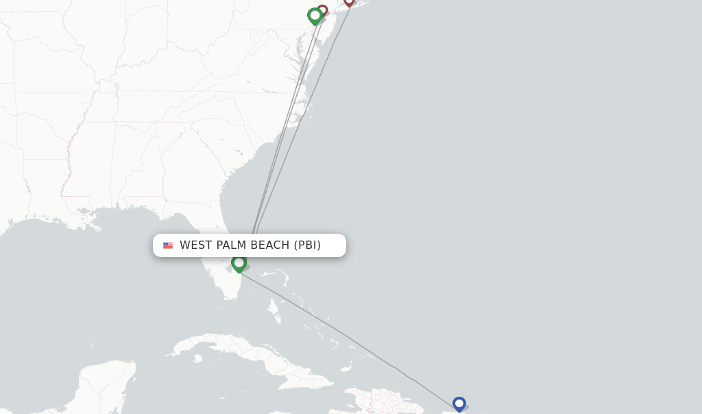 Frontier Airlines flights from West Palm Beach, PBI
