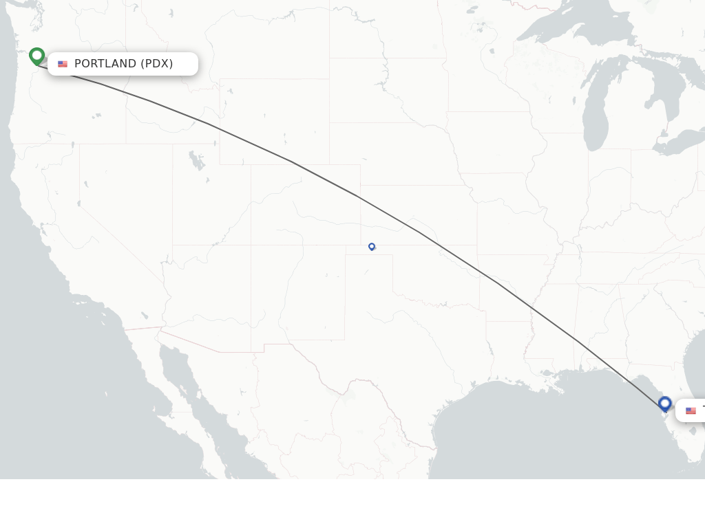 Direct (nonstop) flights from Portland to Tampa schedules