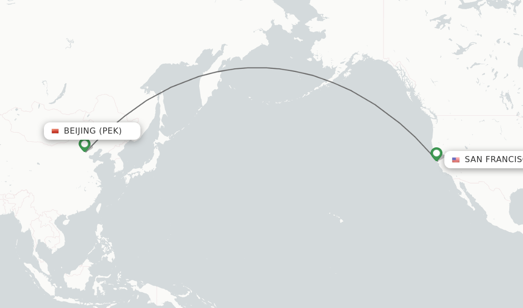Direct (nonstop) flights from Beijing to San Francisco schedules
