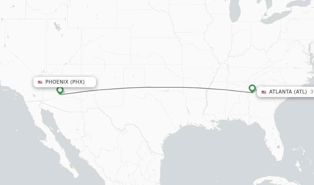 Direct (nonstop) flights from Phoenix to Atlanta schedules