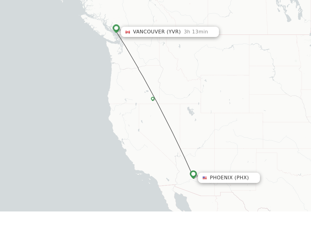 Direct (nonstop) flights from Phoenix to Vancouver schedules