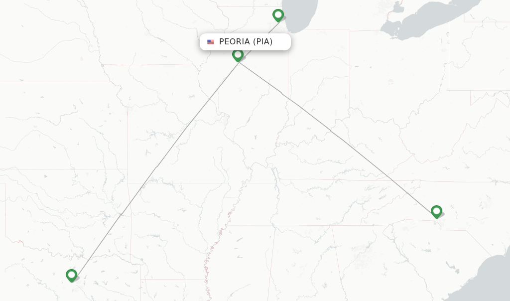 American Airlines flights from Peoria, PIA