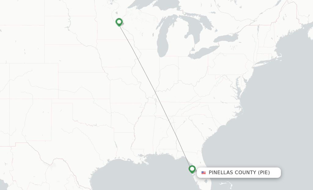 Sun Country Airlines flights from Saint Petersburg, PIE
