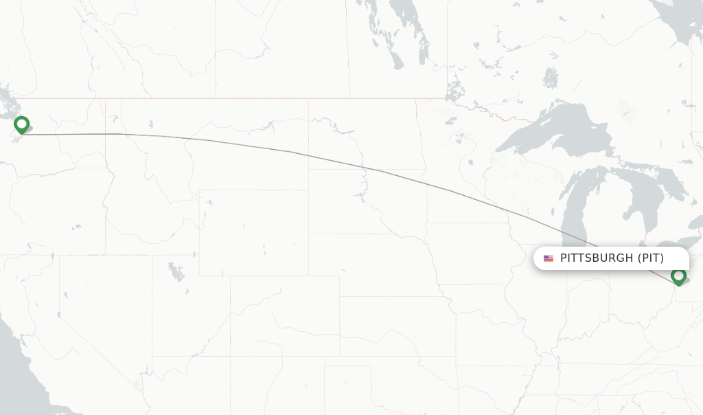 Alaska Airlines flights from Pittsburgh, PIT