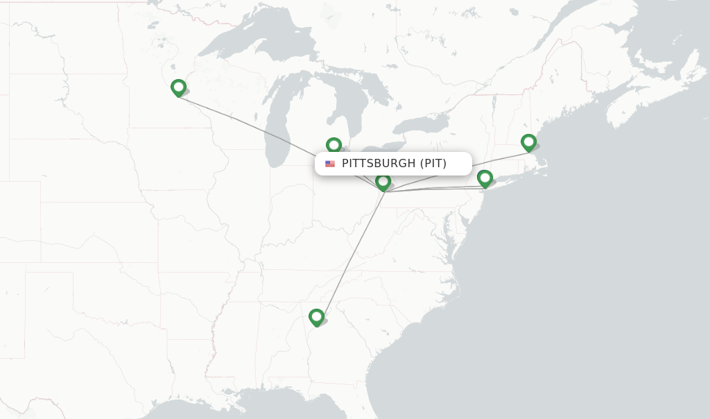 Delta flights from Pittsburgh, PIT