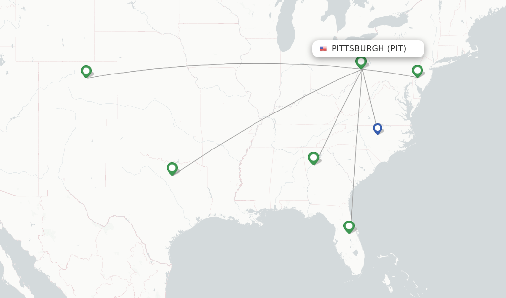Frontier Airlines flights from Pittsburgh, PIT