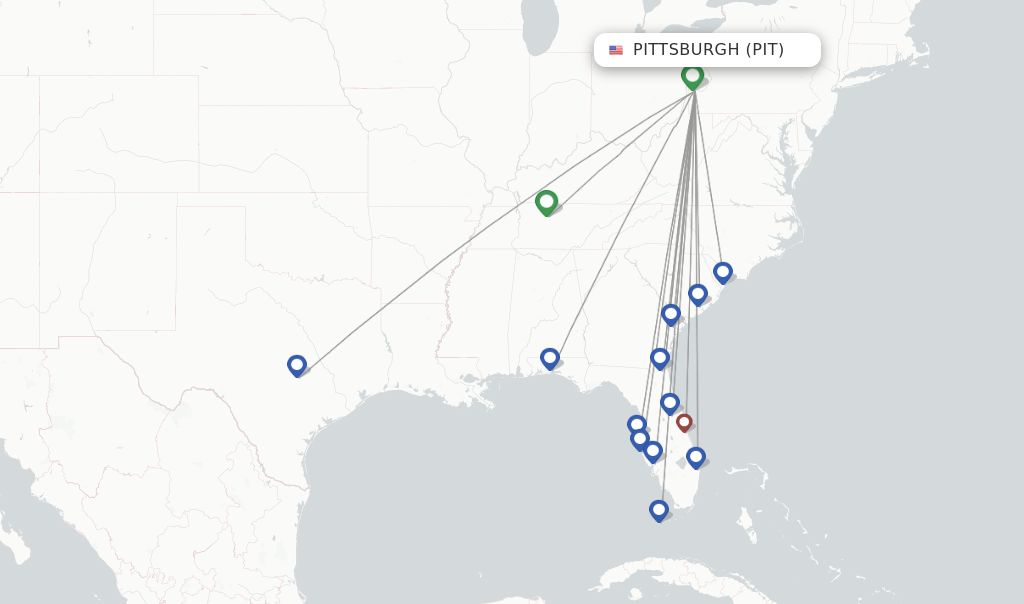 Allegiant Air flights from Pittsburgh, PIT