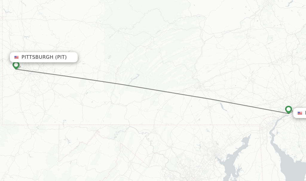 Direct (nonstop) flights from Pittsburgh to Philadelphia schedules