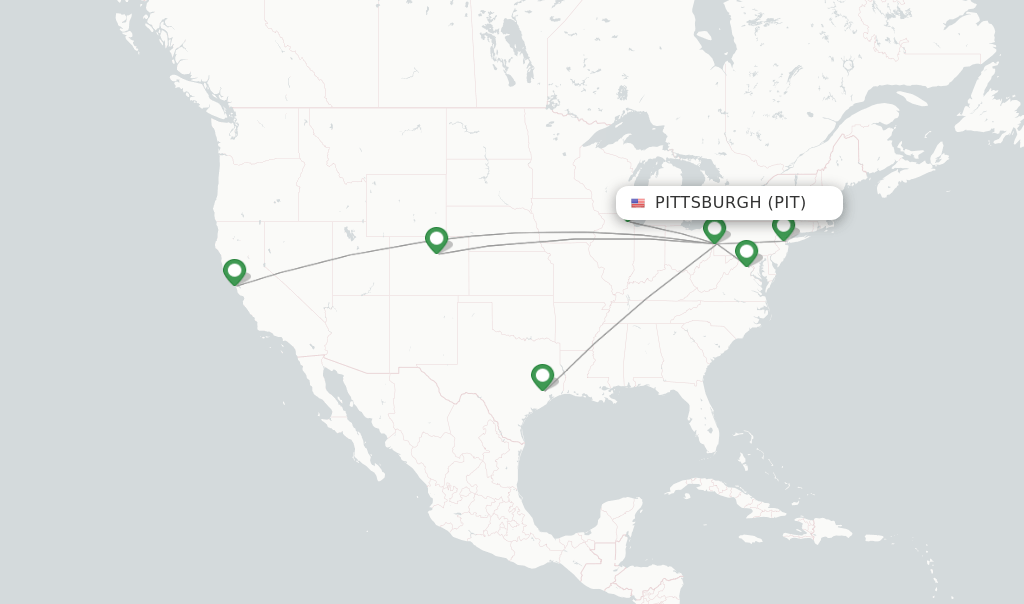 United flights from Pittsburgh, PIT