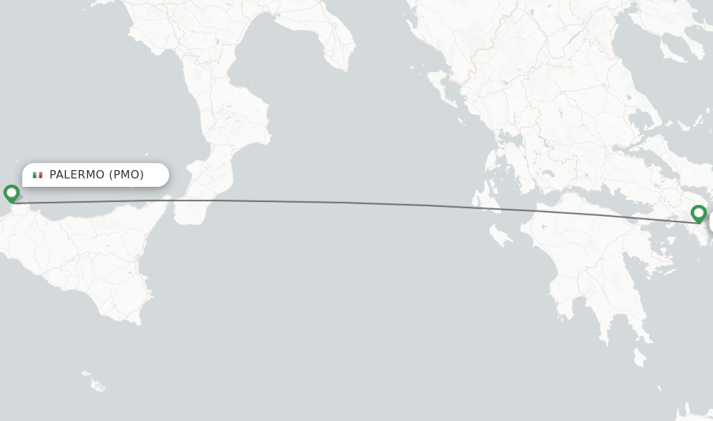 Direct (nonstop) flights from Palermo to Athens schedules