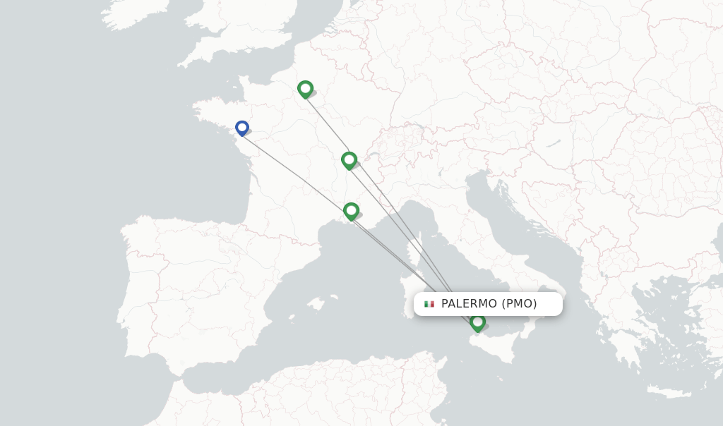 Transavia France flights from Palermo, PMO