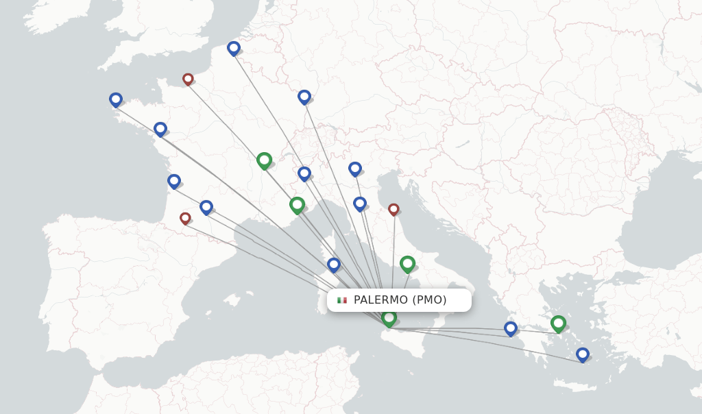 Volotea flights from Palermo, PMO
