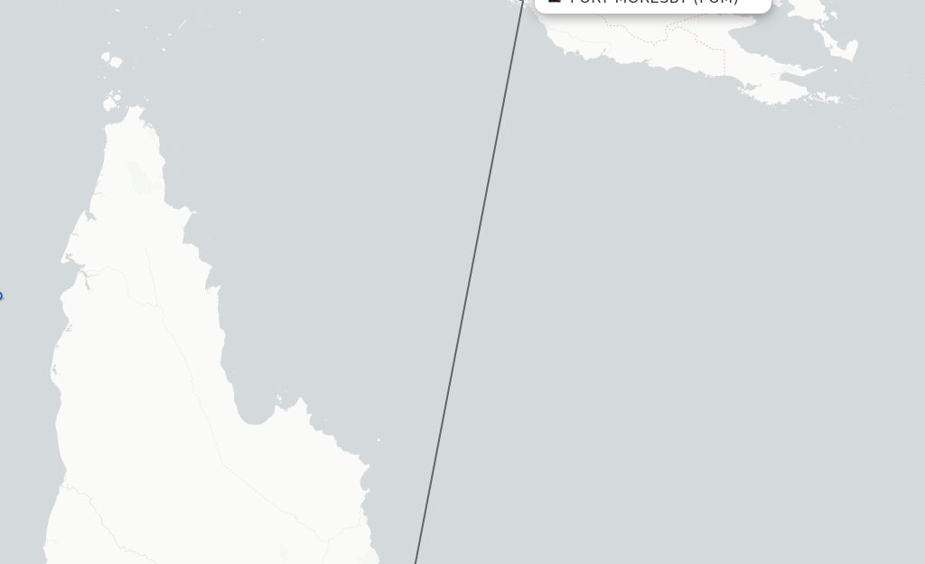 Direct (nonstop) flights from Port Moresby to Cairns schedules