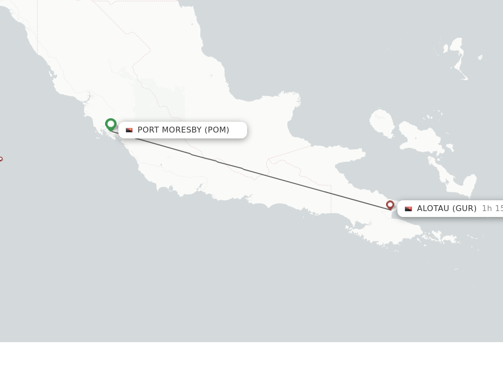 Direct (nonstop) flights from Port Moresby to Alotau schedules