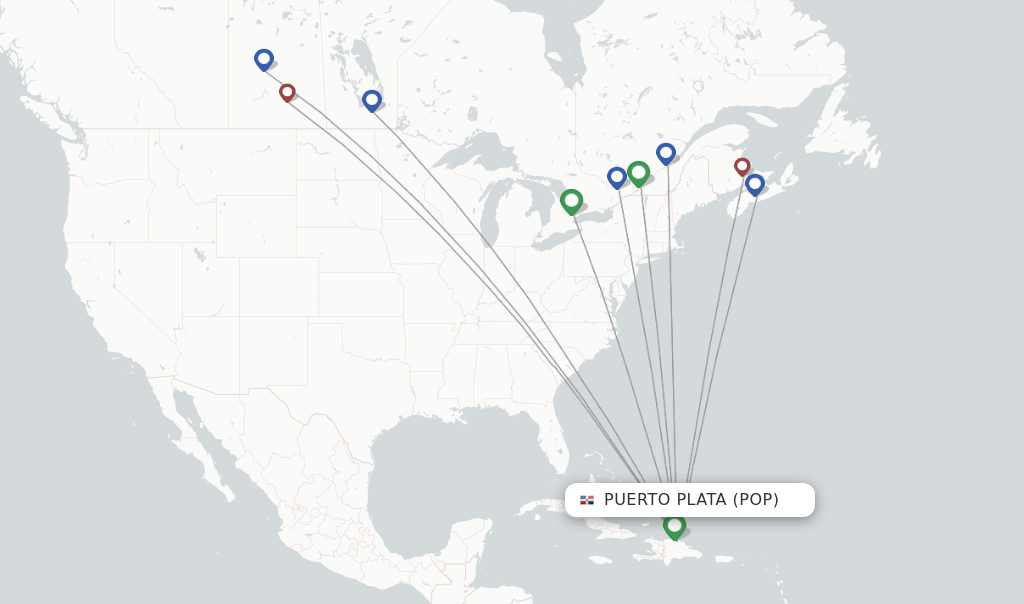 Sunwing Airlines flights from Puerto Plata, POP