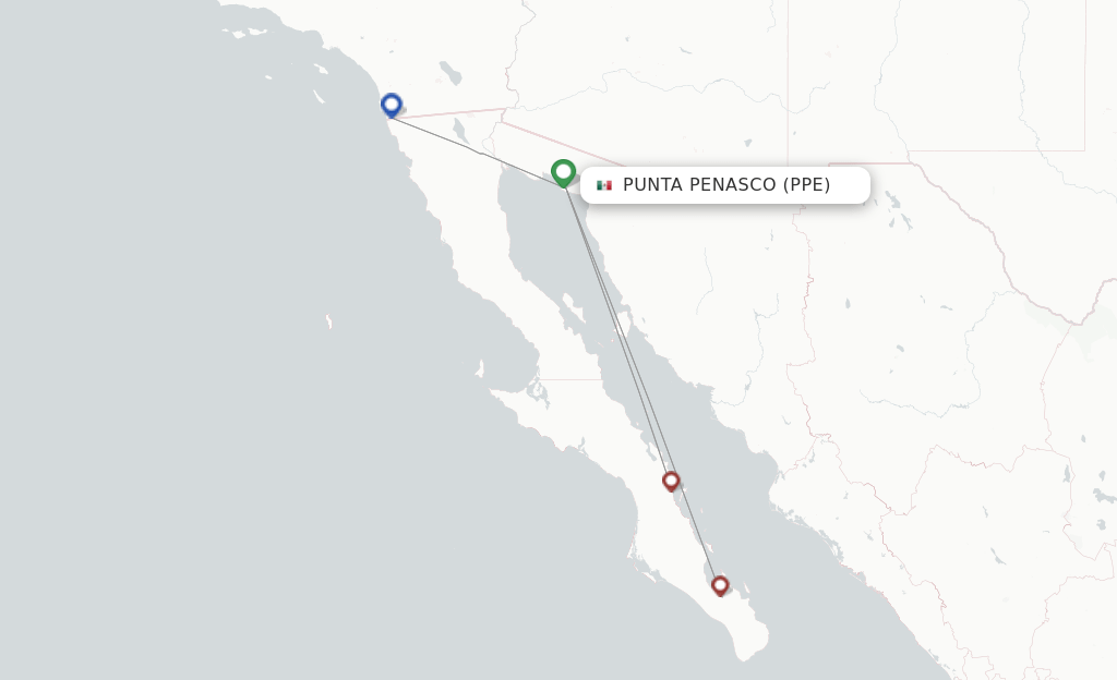 Calafia Airlines flights from Puerto Penasco, PPE