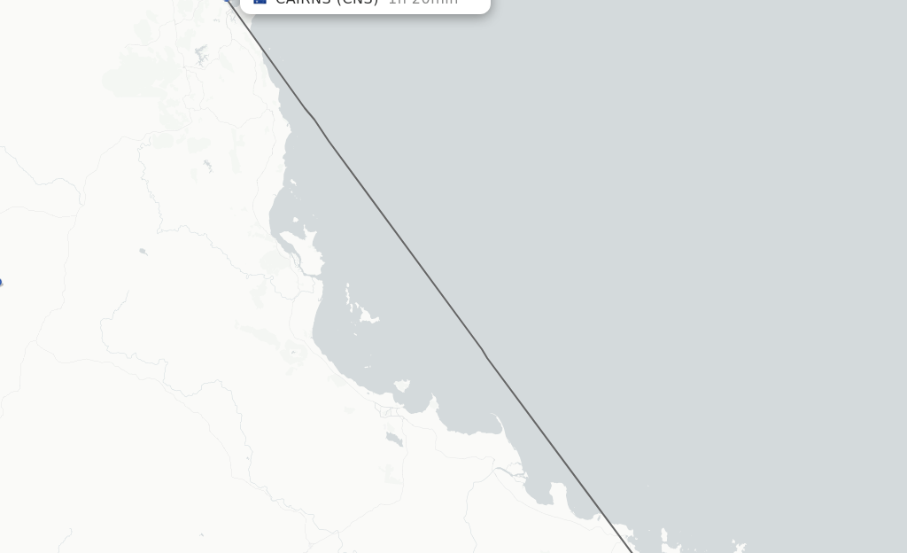 Direct (nonstop) flights from Proserpine to Cairns schedules