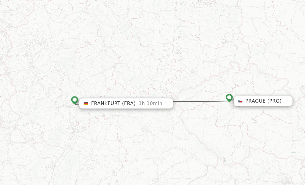 Direct (nonstop) flights from Prague to Frankfurt schedules