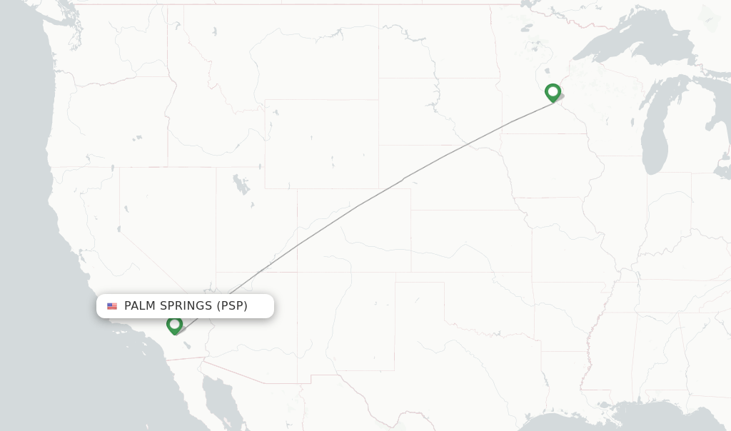 Sun Country Airlines flights from Palm Springs, PSP