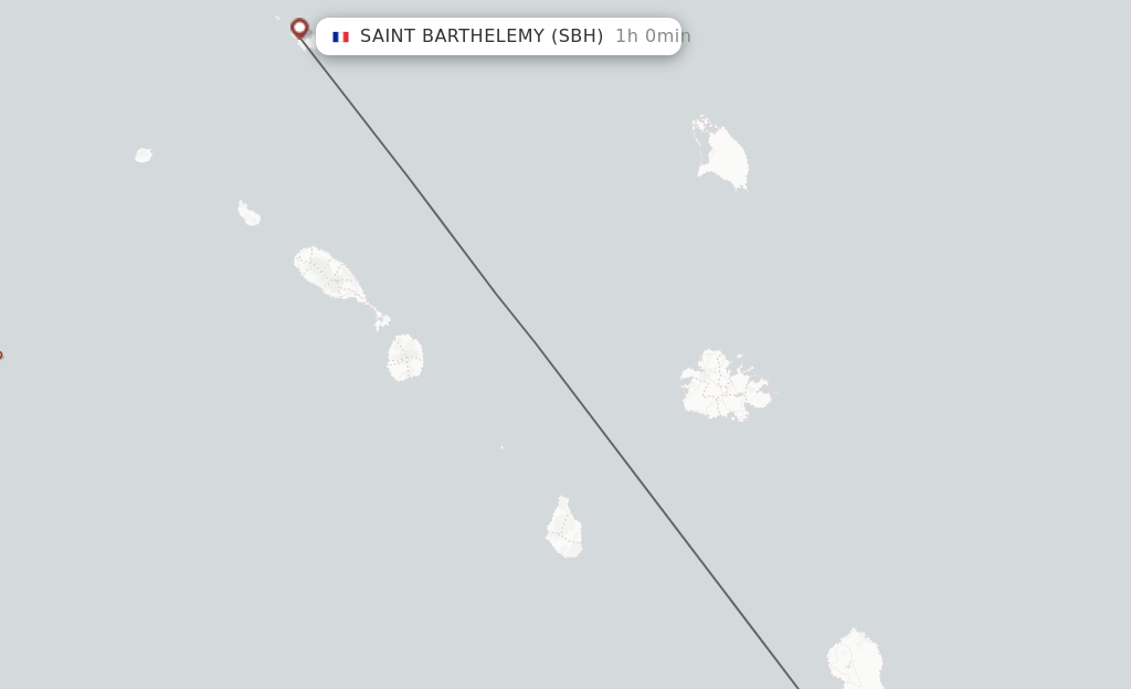 Direct (nonstop) flights from PointeaPitre to Saint Barthelemy
