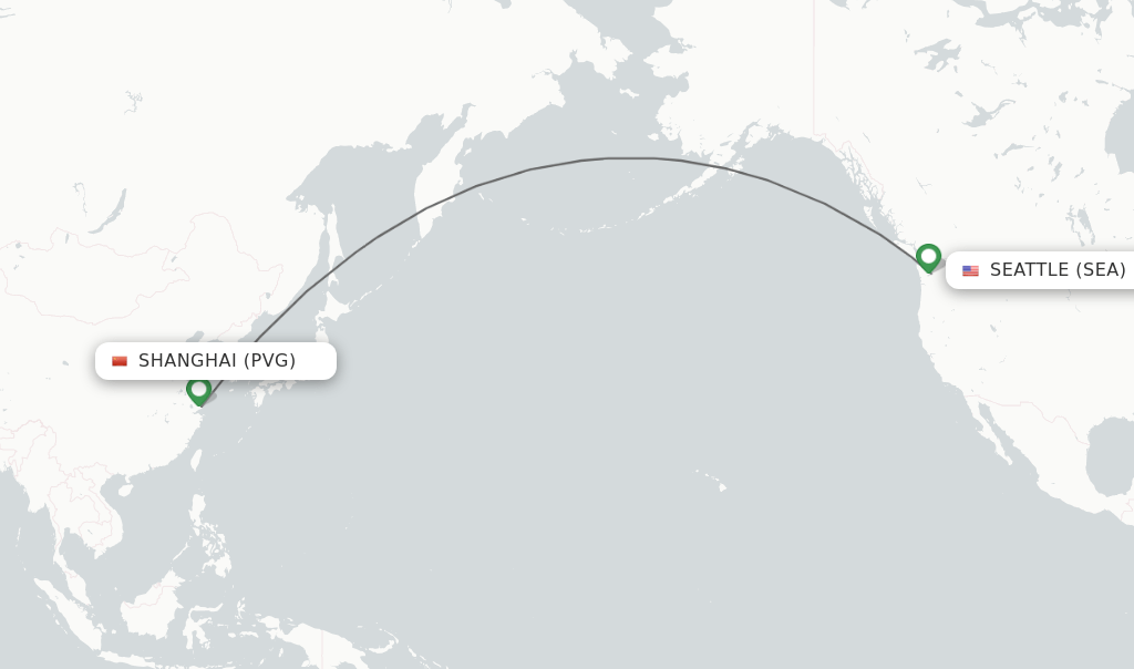 Direct (nonstop) flights from Shanghai to Seattle schedules