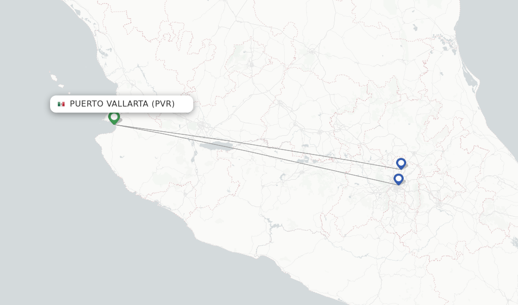 Aeromexico flights from Puerto Vallarta, PVR