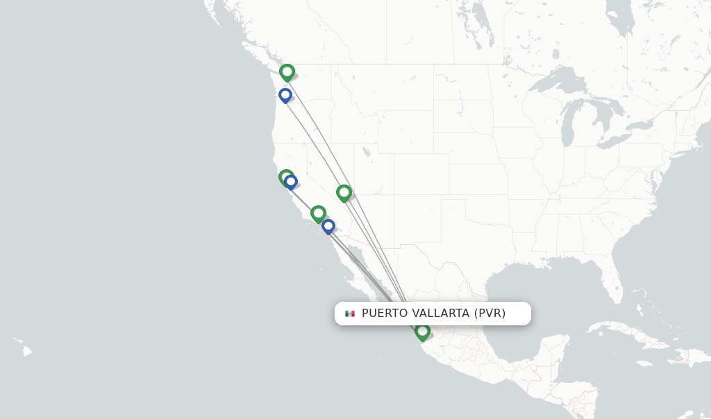 Alaska Airlines flights from Puerto Vallarta, PVR