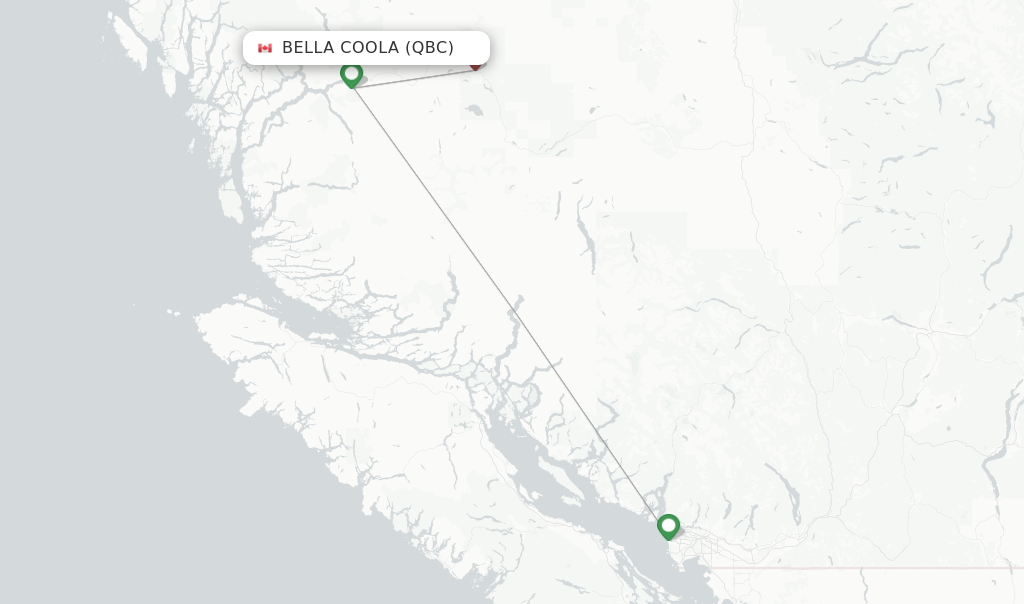 Pacific Coastal Airlines flights from Bella Coola, QBC
