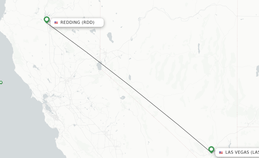 Direct (nonstop) flights from Redding to Las Vegas schedules