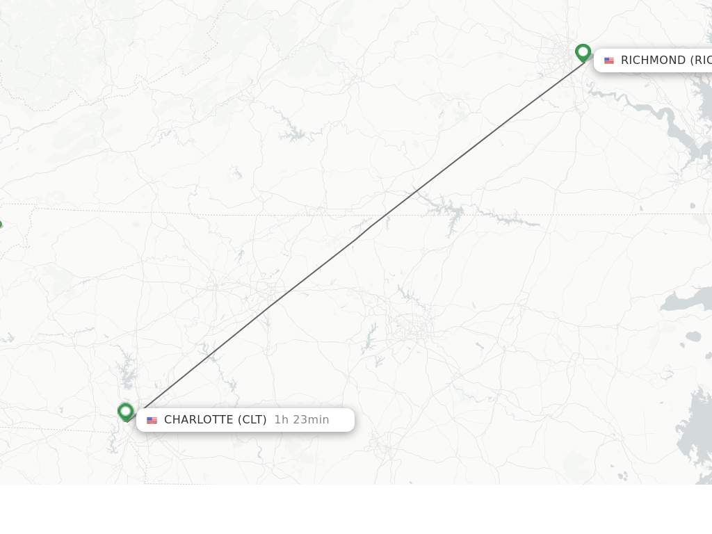 Direct (nonstop) flights from Richmond to Charlotte schedules