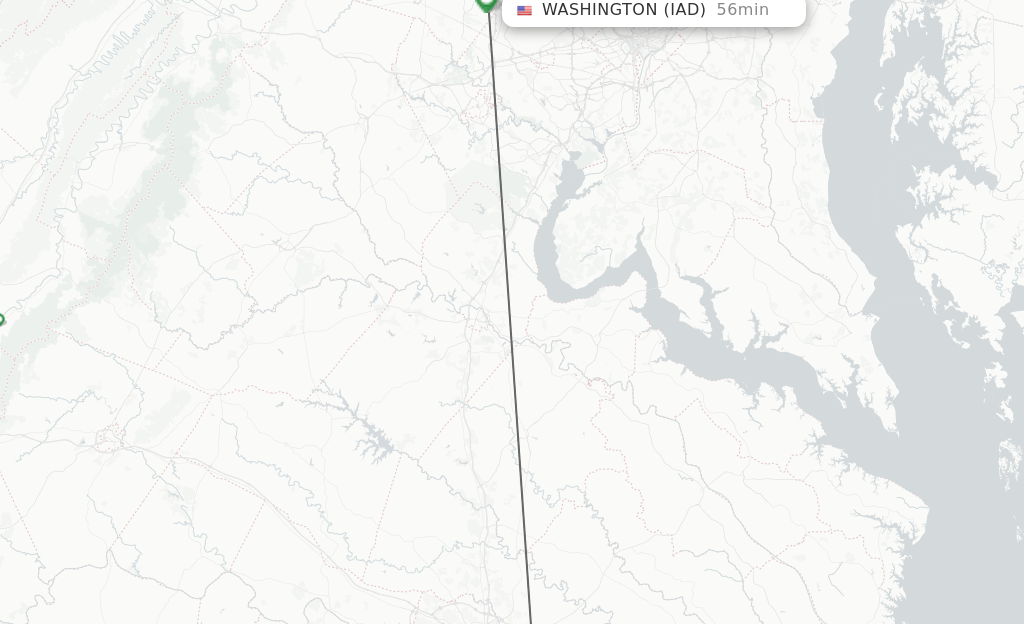 Direct (nonstop) flights from Richmond to Dulles schedules