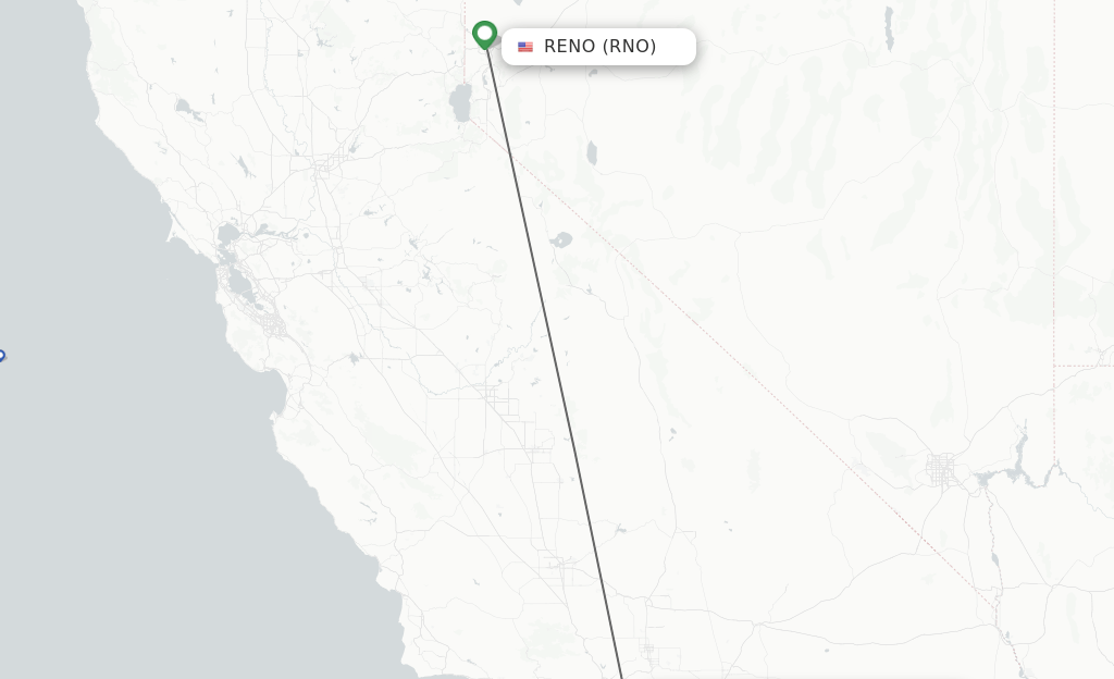 Direct (nonstop) flights from Reno to Burbank schedules