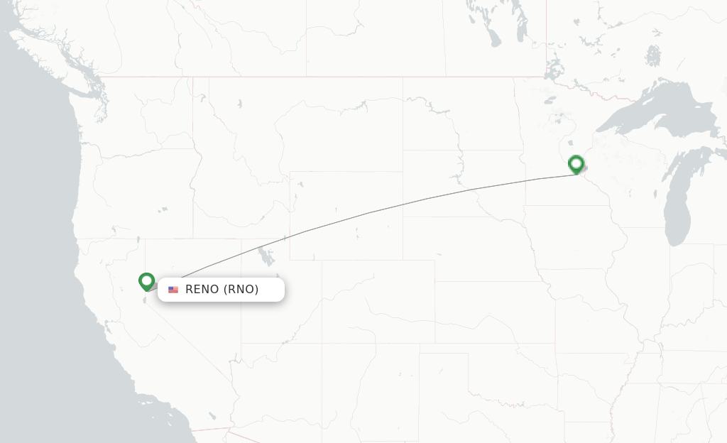 Sun Country Airlines flights from Reno, RNO