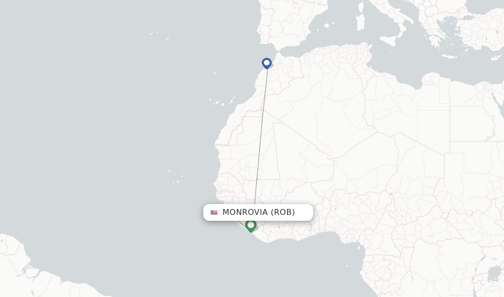 Royal Air Maroc flights from Monrovia, ROB