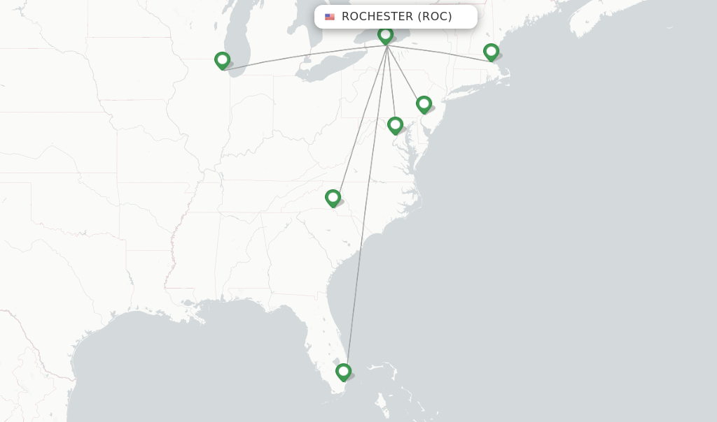American Airlines flights from Rochester, ROC