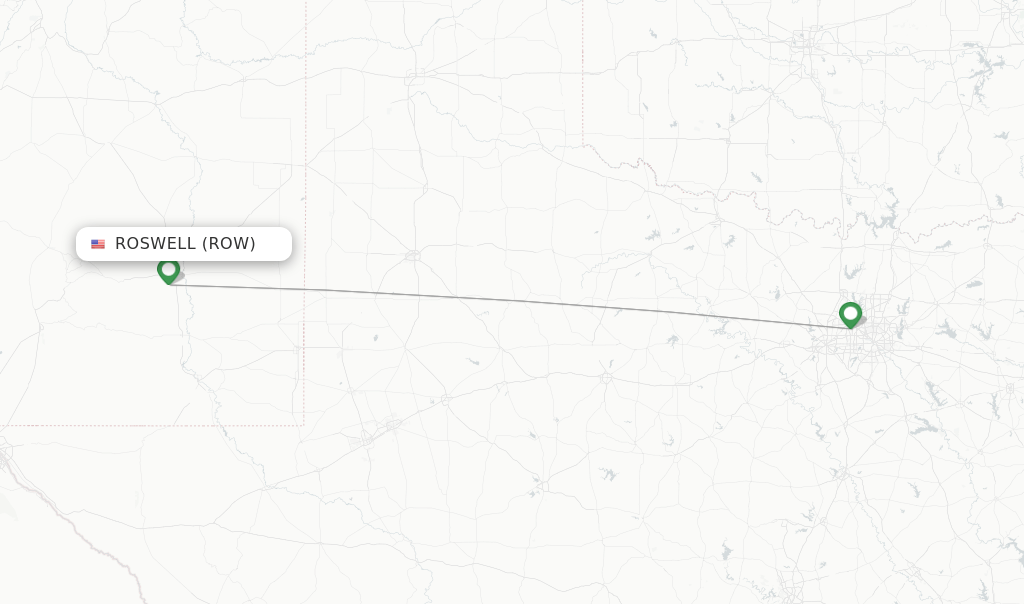 Direct (nonstop) flights from Roswell Industrial Air Center (ROW