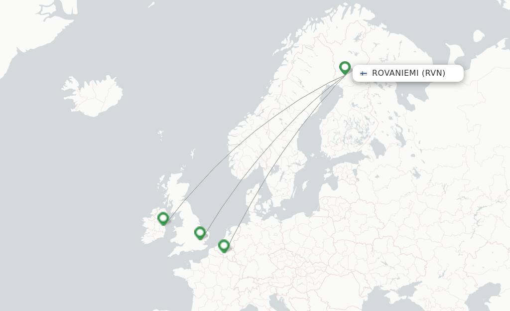 Ryanair flights from Rovaniemi, RVN